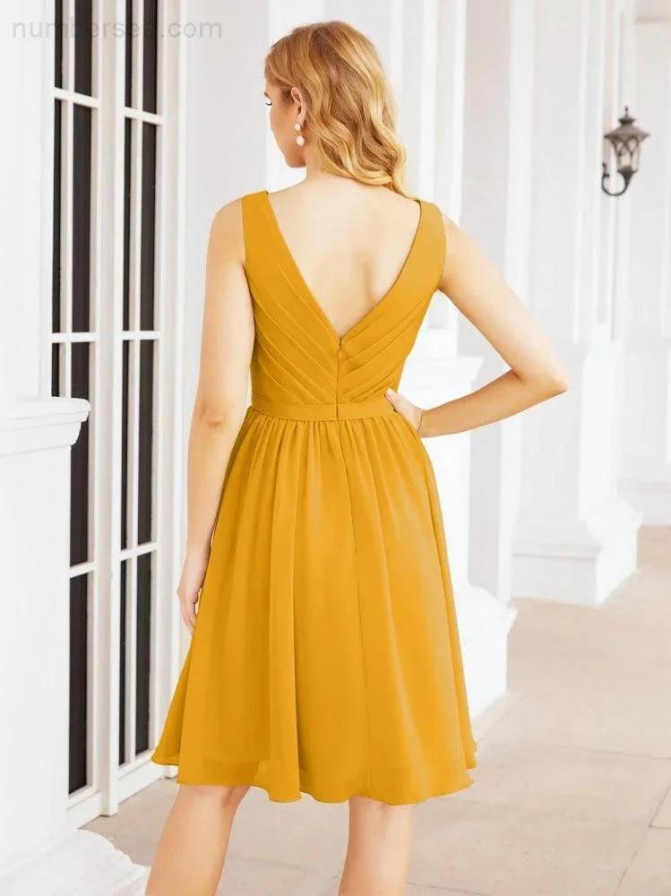 Numbersea Homecoming Dresses Knee Length Skirt V Back 28062 by numbersea