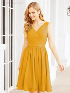 Numbersea Homecoming Dresses Knee Length Skirt V Back 28062 by numbersea