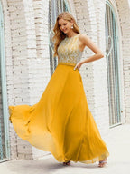 Lace Bridesmaid Dress Floor Length Evening Gowns with Pockets 28017 by numbersea
