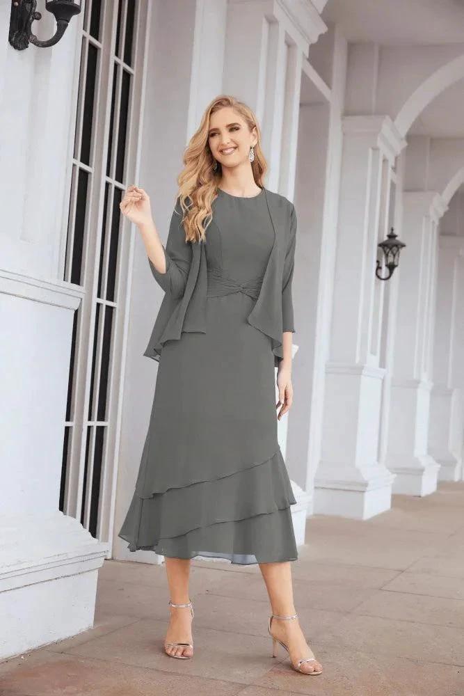 Sunnderly Two-Piece A-line Mother of The Bride Dress Formal Party Gown Dress SY28072 by numbersea