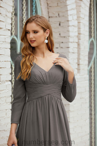 Numbersea Bridesmaid Dress Chiffon Formal Party Dress Evening Dress 28016