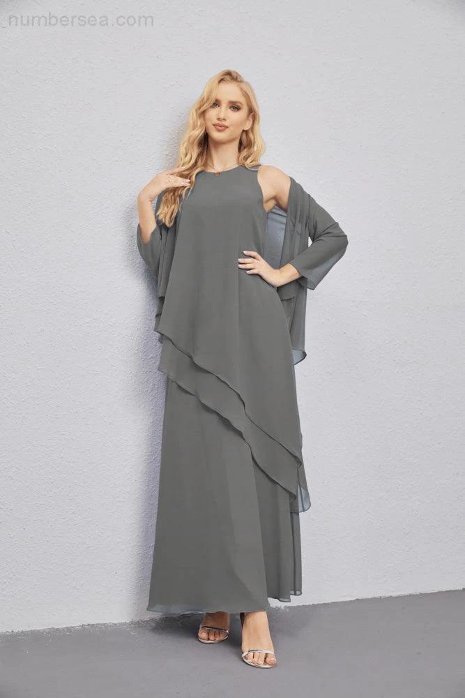Mother of Bride Dresses with Open Front Lightweight Cardigan Formal Prom Gown 28081 by numbersea