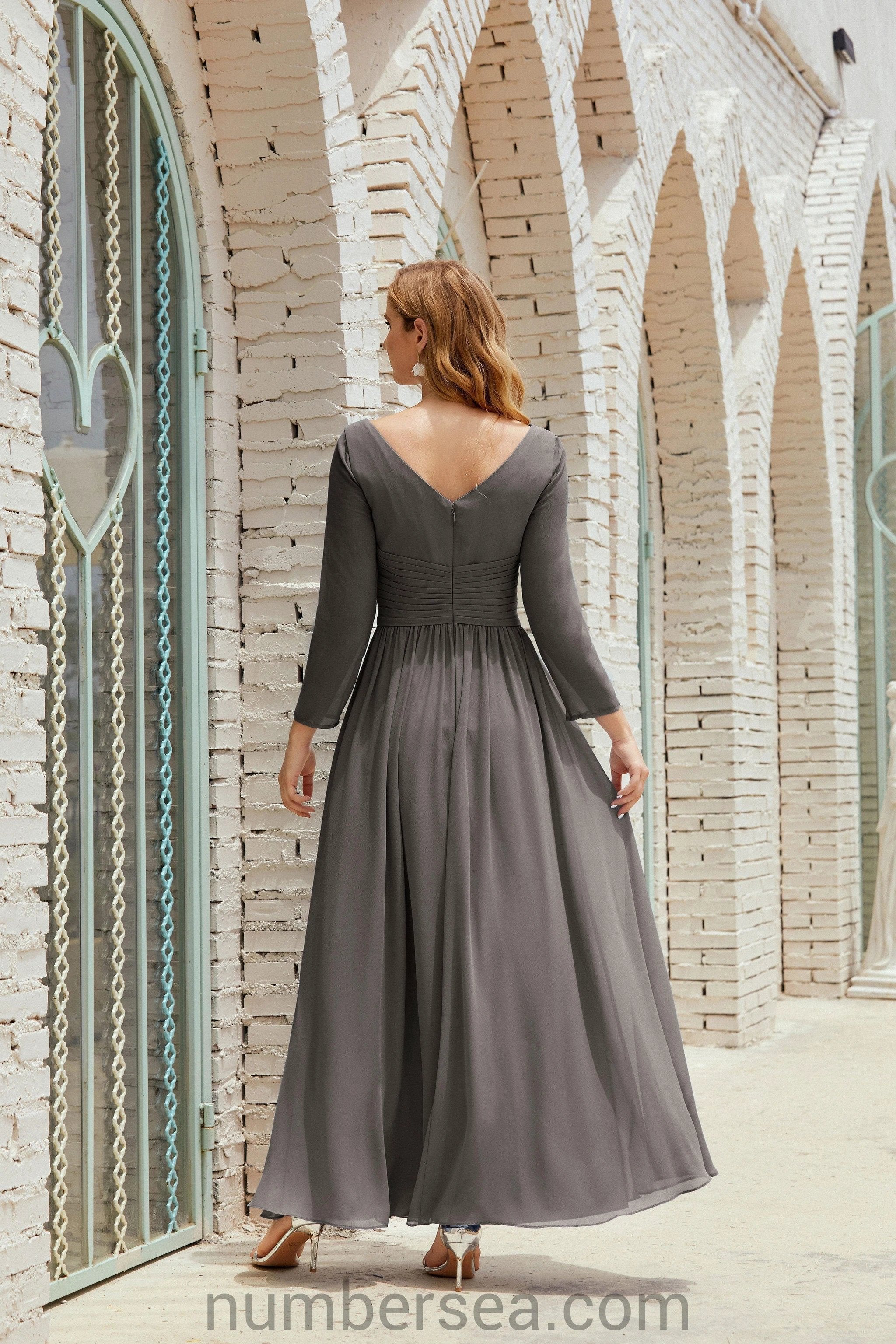 Numbersea Bridesmaid Dress Chiffon Formal Party Dress Evening Dress 28016 by numbersea