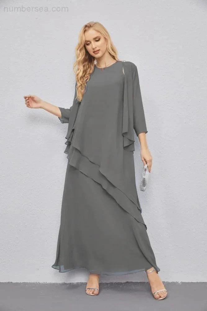 Mother of Bride Dresses with Open Front Lightweight Cardigan Formal Prom Gown 28081 by numbersea