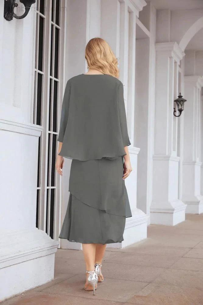 Sunnderly Two-Piece A-line Mother of The Bride Dress Formal Party Gown Dress SY28072 by numbersea