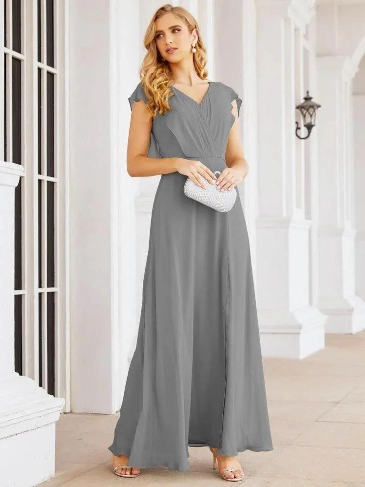Sunnderly Bridesmaid Dresses Cape Formal Prom Dress Open Back Gowns for Mother of The Bride SY28058 by numbersea