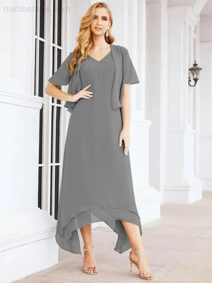 Sunnderly Two-Piece A-line Mother of The Bride Dress Formal Party Gown Dress SY28073 by numbersea