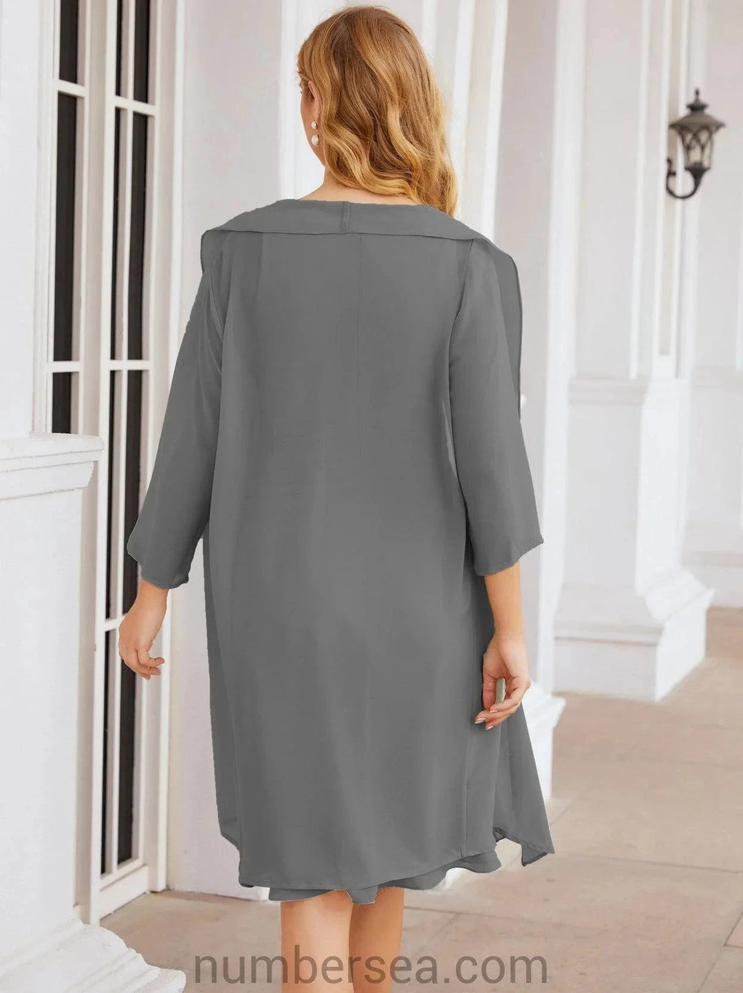 Sunnderly Mother of The Bride Dresses Prom Dress Casual Pleated Dress SY28065 by numbersea