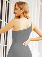 Numbersea Women's One Shoulder Formal Prom Gowns for Mother of The Bride Side Slit Bridesmaid Dresses 28052 by numbersea