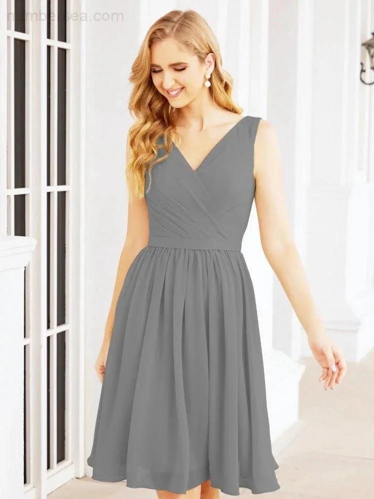 Numbersea Homecoming Dresses Knee Length Skirt V Back 28062 by numbersea
