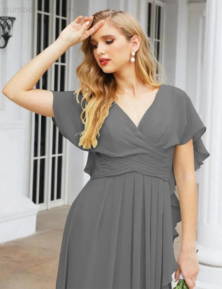 Numbersea Bridesmaid Dresses Backless Formal Prom Gowns for Evening Party Mother of The Bride Dress 28040 by numbersea