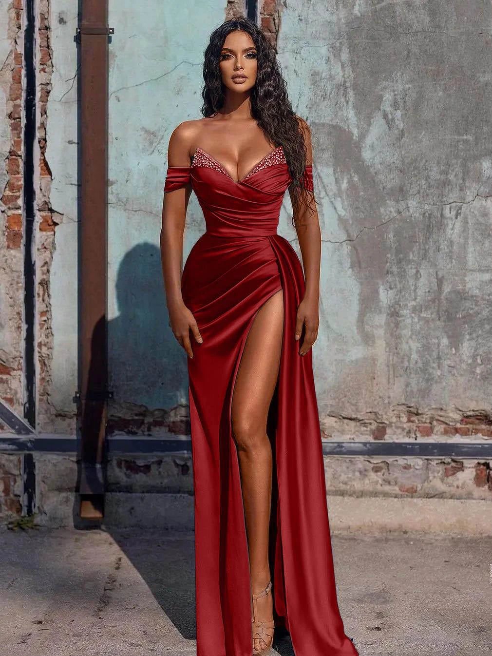 Adelaide |Mermaid Satin Long Prom Dress with Slit by KissProm