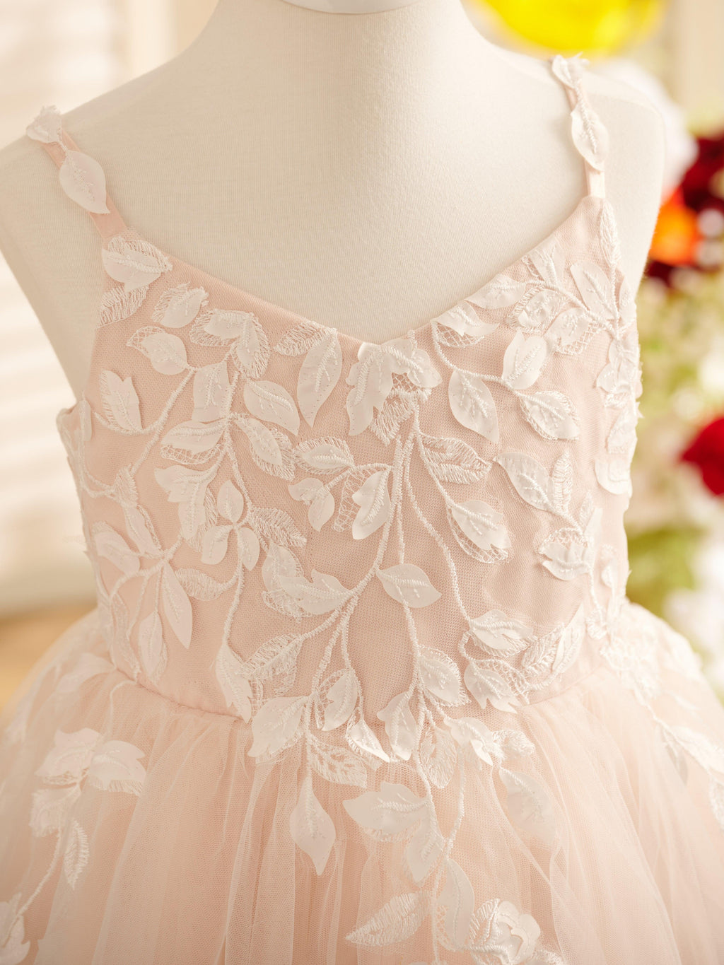 Tulle Knee-length Flower Girl Dress - photo 4