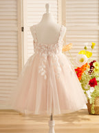 Tulle Knee-length Flower Girl Dress - photo 2