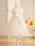 Lace Ivory First Communion Flower Girl Dress - photo 5