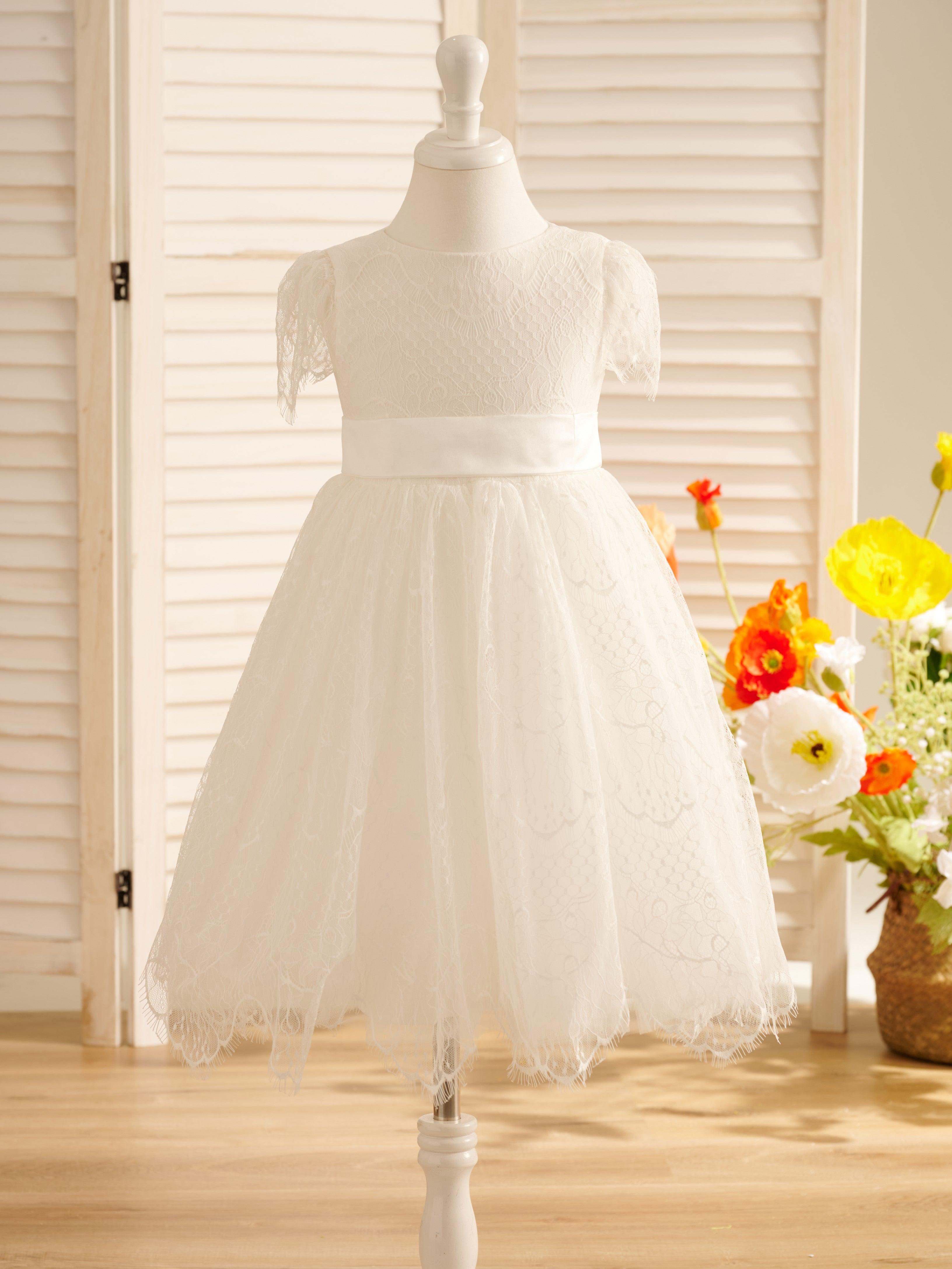 Lace Ivory First Communion Flower Girl Dress - photo 1
