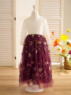Tulle A-Line Full-Length Garden Boho Flower Girl Dress - photo 1