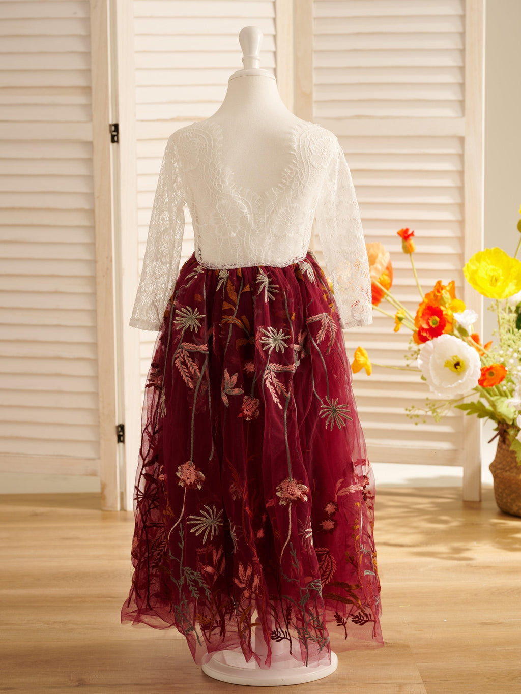 Tulle A-Line Full-Length Garden Boho Flower Girl Dress - photo 4