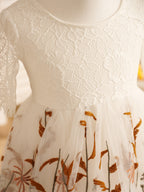 Tulle A-Line Full-Length Boho Flower Girl Dress - photo 3