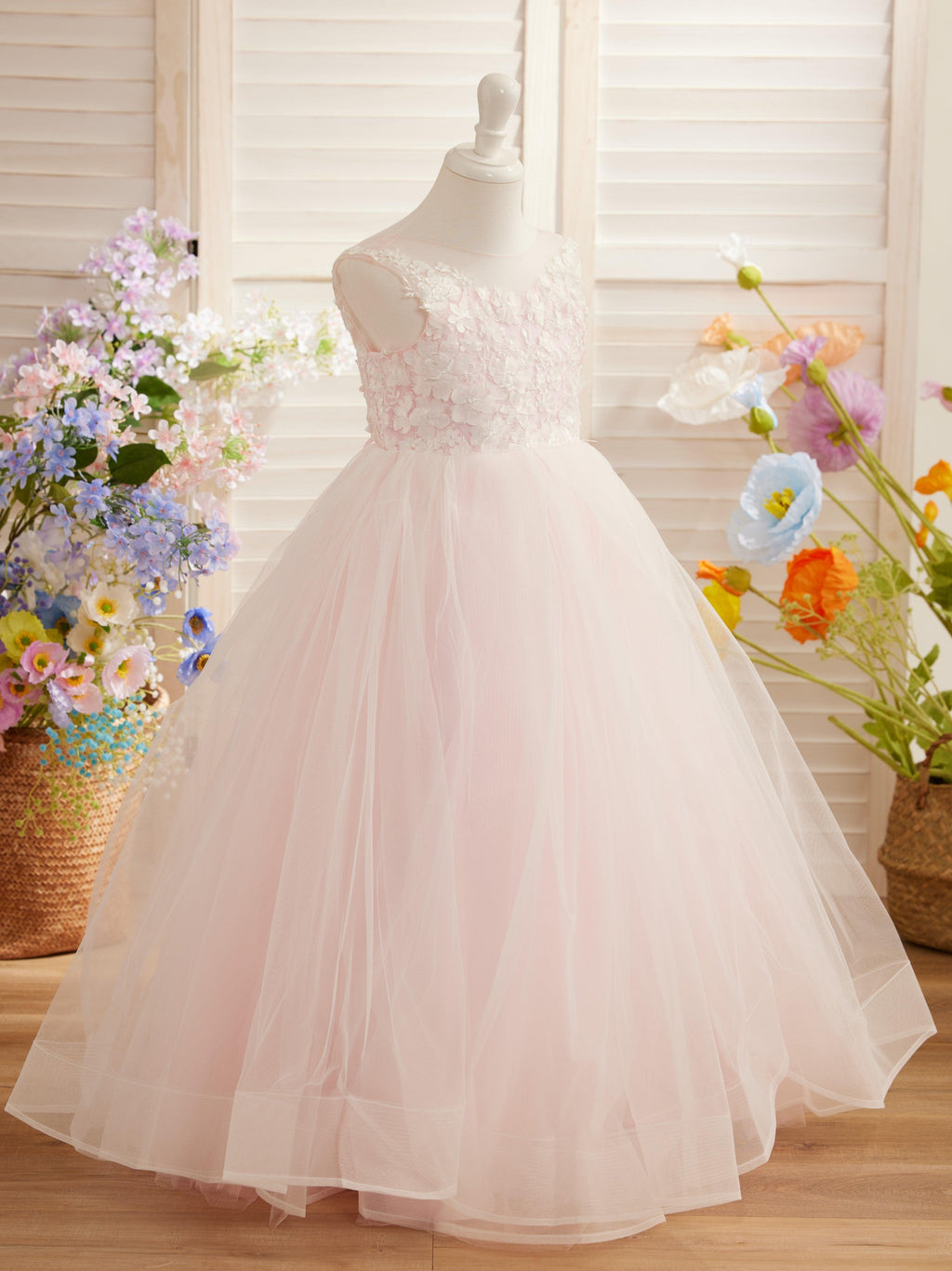 Enchanted Princess Tulle and Lace  Flower Girl Dress - photo 6