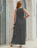 Chiffon Long Plus Size Mother of Bride Dresses Formal Bridesmaid Prom Gown SY28019