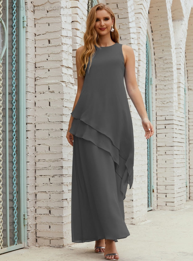 Chiffon Long Plus Size Mother of Bride Dresses Formal Bridesmaid Prom Gown SY28019