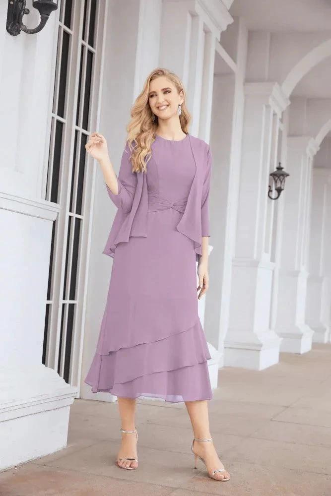 Sunnderly Two-Piece A-line Mother of The Bride Dress Formal Party Gown Dress SY28072 by numbersea