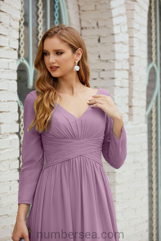 Numbersea Bridesmaid Dress Chiffon Formal Party Dress Evening Dress 28016