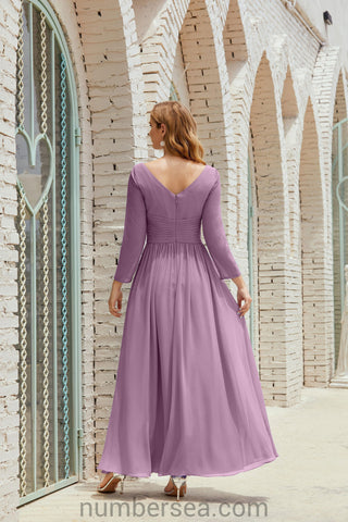 Numbersea Bridesmaid Dress Chiffon Formal Party Dress Evening Dress 28016