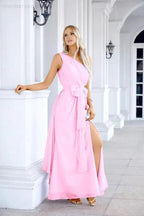 Ladies Chiffon One Shoulder Bridesmaid Evening Dress Wedding Party Evening Dress 28133 by numbersea