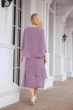 Sunnderly Two-Piece A-line Mother of The Bride Dress Formal Party Gown Dress SY28072 by numbersea