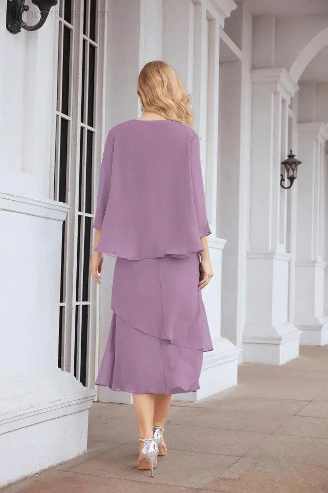 Sunnderly Two-Piece A-line Mother of The Bride Dress Formal Party Gown Dress SY28072 by numbersea