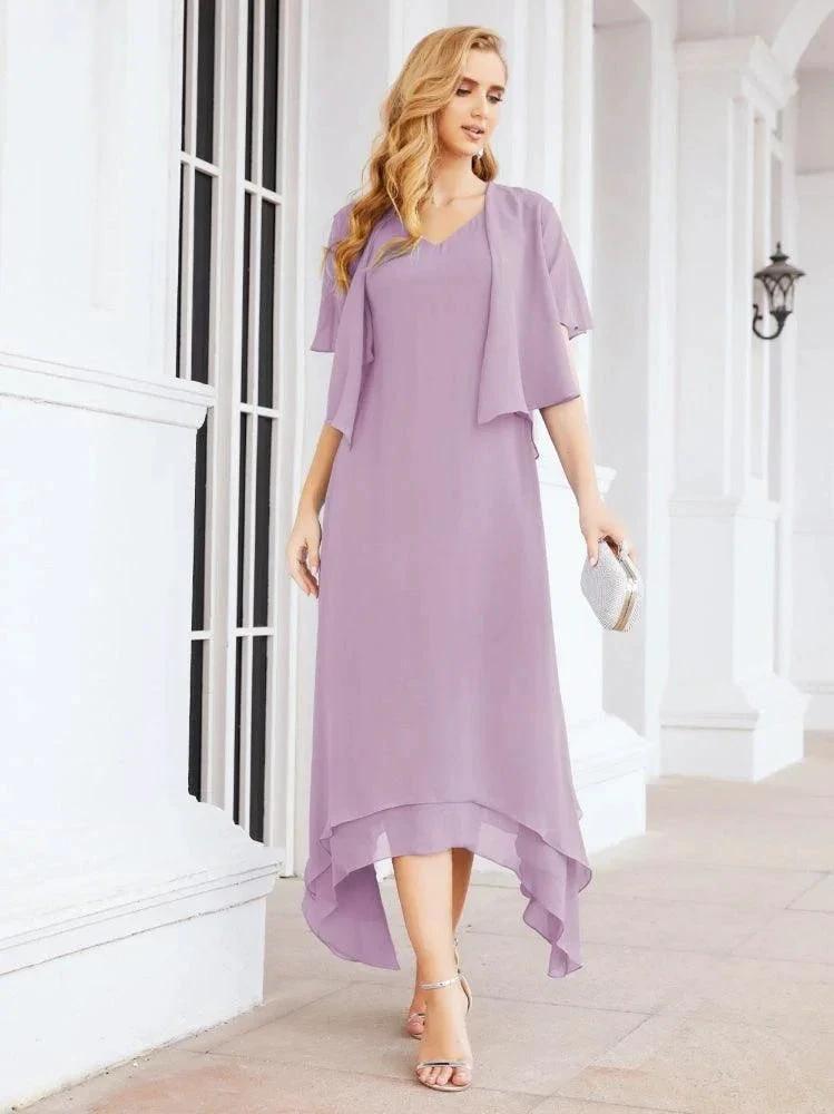 Sunnderly Two-Piece A-line Mother of The Bride Dress Formal Party Gown Dress SY28073 by numbersea