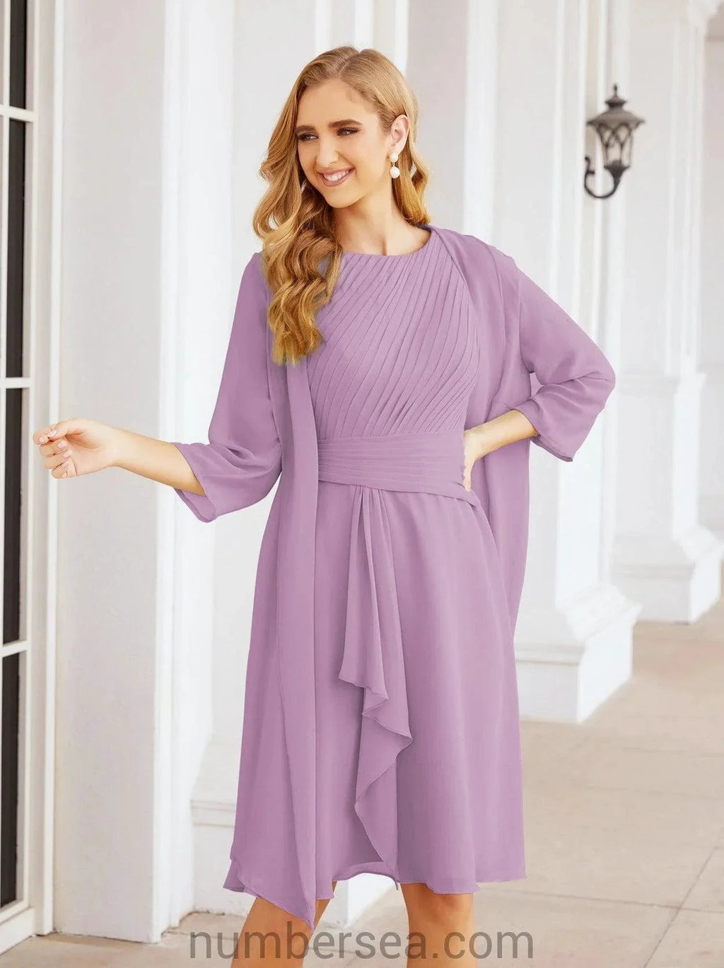 Sunnderly Mother of The Bride Dresses Prom Dress Casual Pleated Dress SY28065 by numbersea