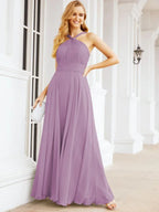 Numbersea Abiti da damigella incrociati con collo all'americana per festa, matrimonio, sera, ballo di fine anno, abiti lunghi da ballo 28053