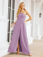 Numbersea Women's One Shoulder Formal Prom Gowns for Mother of The Bride Side Slit Bridesmaid Dresses 28052 by numbersea
