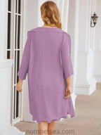 Sunnderly Mother of The Bride Dresses Prom Dress Casual Pleated Dress SY28065 by numbersea