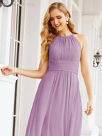 Numbersea Keyhole Bridesmaid Dresses Sleeveless Formal Evening Party Prom Gowns 28043 by numbersea