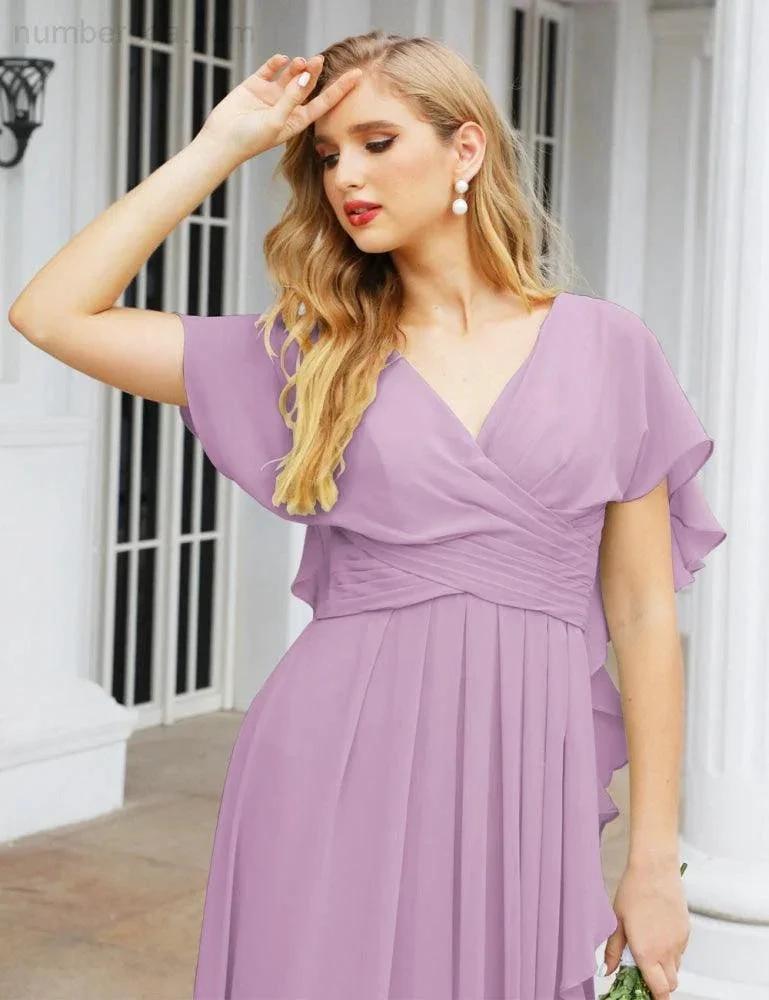 Numbersea Bridesmaid Dresses Backless Formal Prom Gowns for Evening Party Mother of The Bride Dress 28040 by numbersea