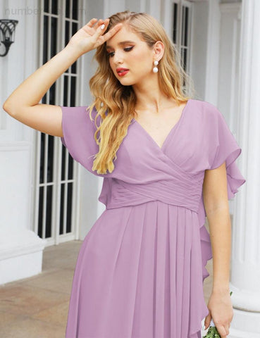 Numbersea Bridesmaid Dresses Backless Formal Prom Gowns for Evening Party Mother of The Bride Dress 28040