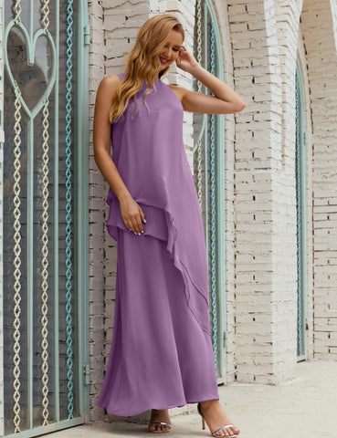 Chiffon Long Plus Size Mother of Bride Dresses Formal Bridesmaid Prom Gown SY28019