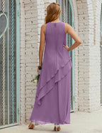 Chiffon Long Plus Size Mother of Bride Dresses Formal Bridesmaid Prom Gown SY28019