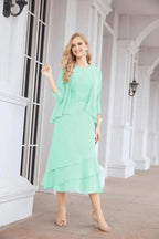 Sunnderly Two-Piece A-line Mother of The Bride Dress Formal Party Gown Dress SY28072 by numbersea