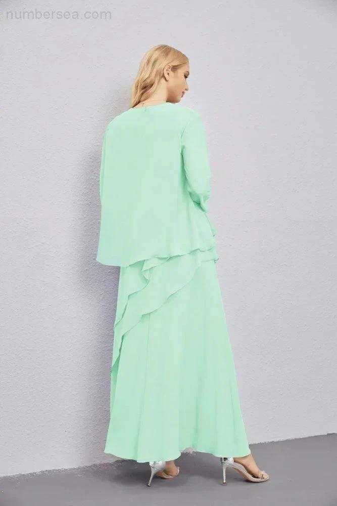 Mother of Bride Dresses with Open Front Lightweight Cardigan Formal Prom Gown 28081 by numbersea
