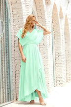 Numbersea Mother of The Bride Dresses Plus Size V-Neck Floor Length Formal Prom Dress for Wedding Guest 28020 by numbersea