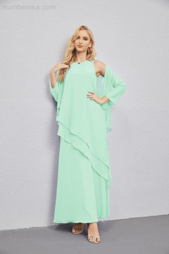 Mother of Bride Dresses with Open Front Lightweight Cardigan Formal Prom Gown 28081 by numbersea