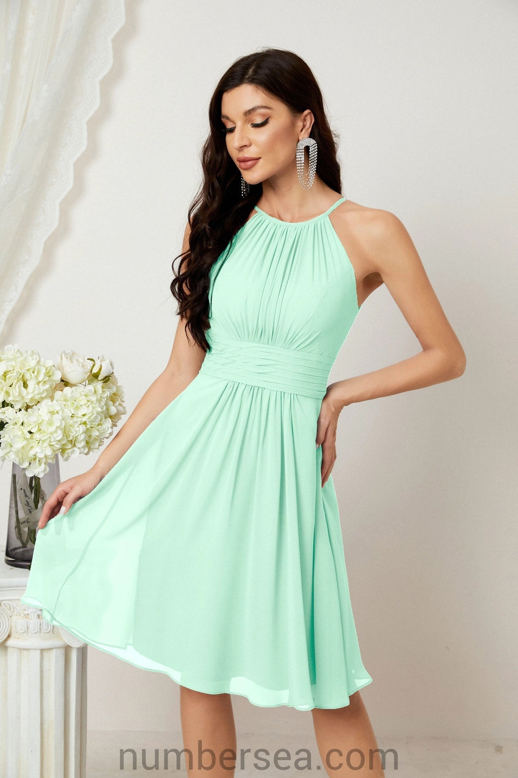 Halter Homecoming Dresses Formal Evening Party Cocktail Dress 28011 by numbersea