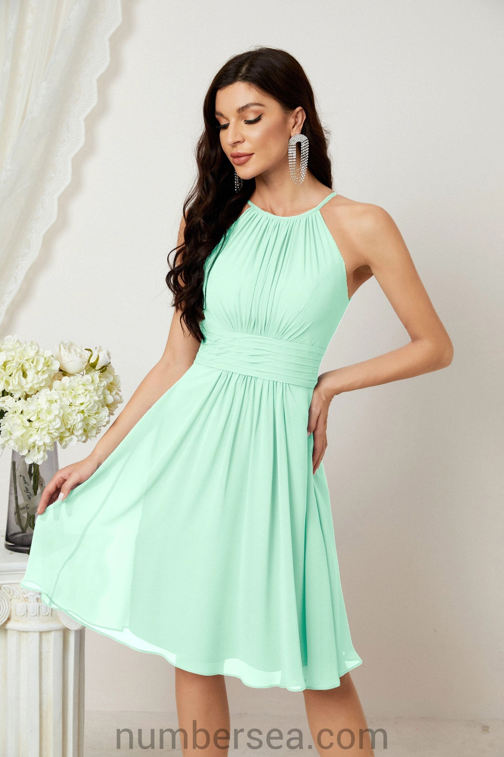 Halter Homecoming Dresses Formal Evening Party Cocktail Dress 28011 by numbersea