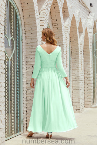 Numbersea Bridesmaid Dress Chiffon Formal Party Dress Evening Dress 28016