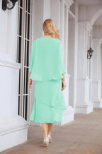 Sunnderly Two-Piece A-line Mother of The Bride Dress Formal Party Gown Dress SY28072 by numbersea